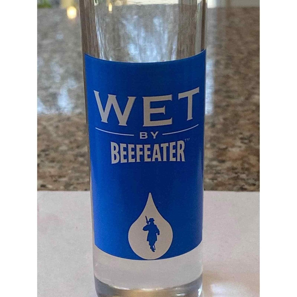 Beefeater Blue Promo Shot Glass 4" Tall Barware Collector Display Cup‎